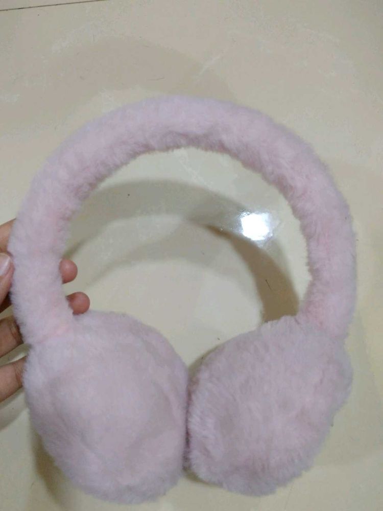 Soft Pink Faux Fur Earmuffs - Winter Warmth