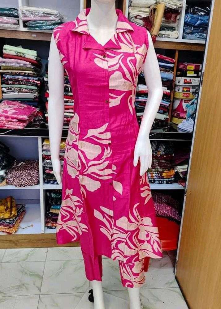 Muslin silk vertical co ord set