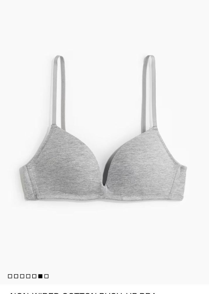 H&amp;M Grey Non Wired Push Up Bra