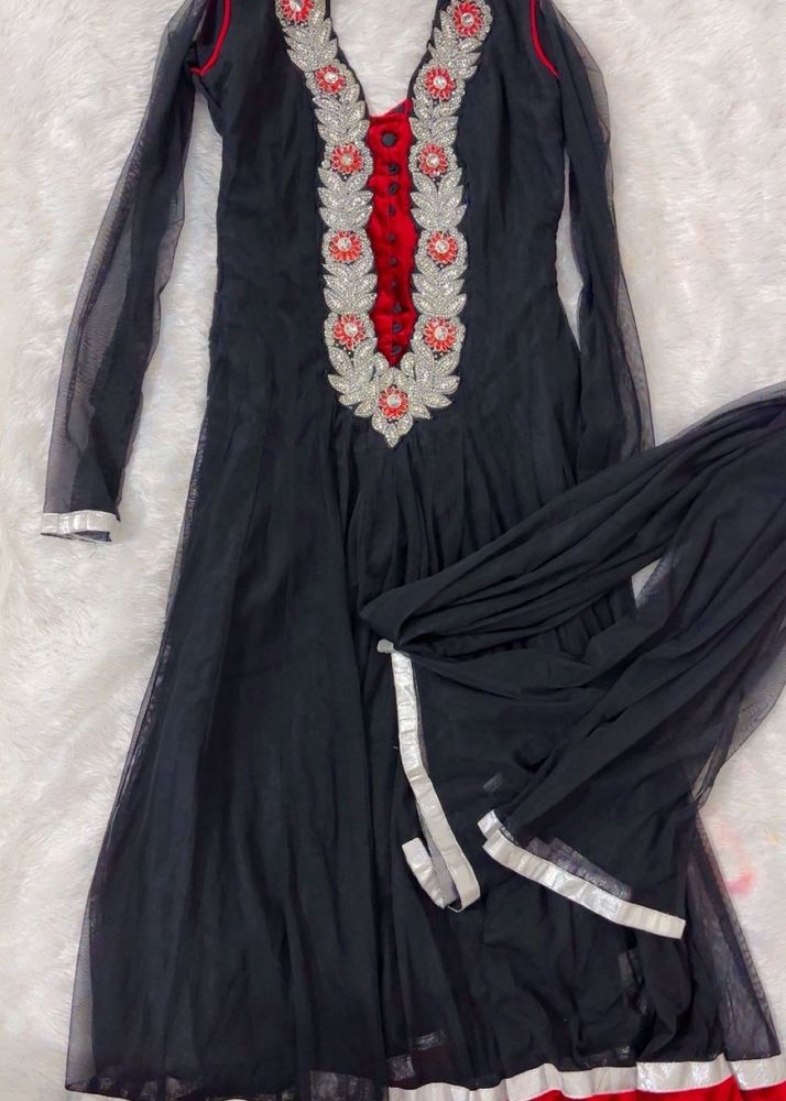 Elegant Black Anarkali Suit