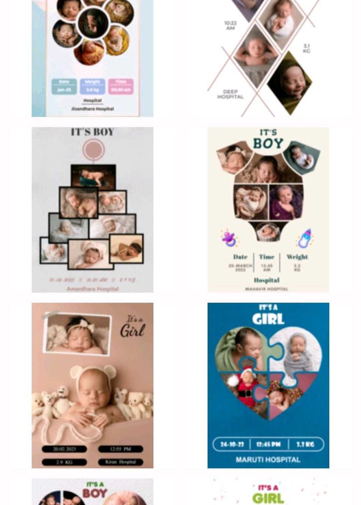 Custom Baby Announcement Designs