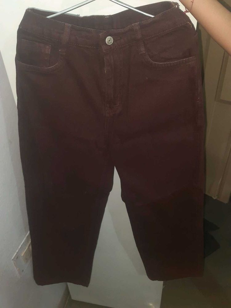 Brown Denim Jeans Waist 30