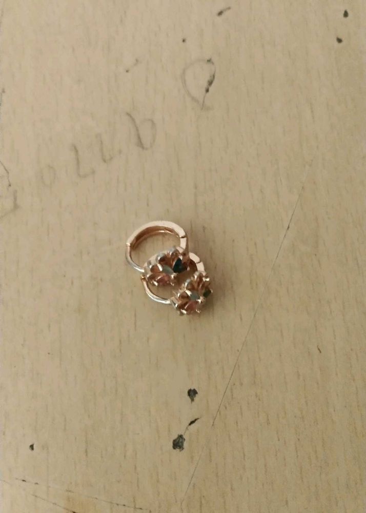 Rose Gold Floral Drop Earrings
