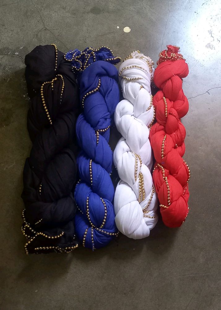 Colorful Dupattas. Black Not Available