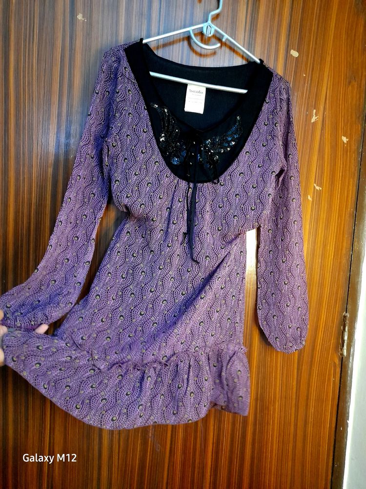 Cute purple Top / dress For Women