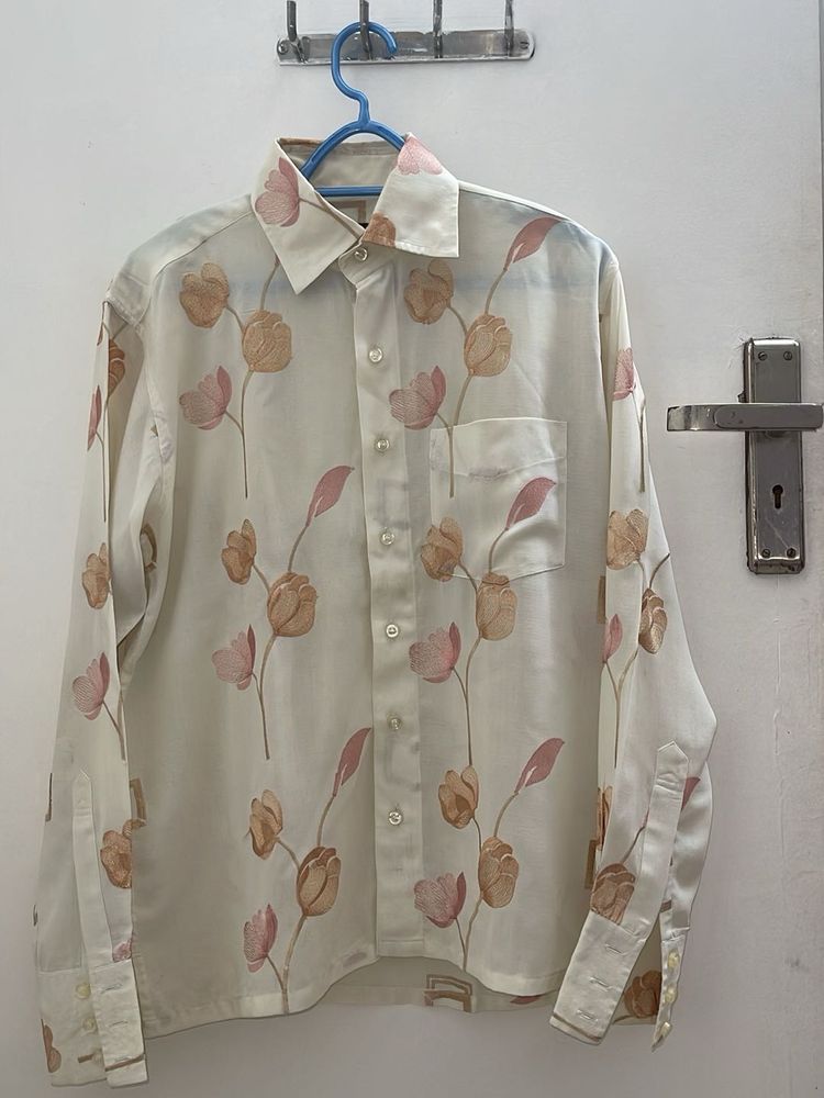 Floral Embroidered Georgette Shirt