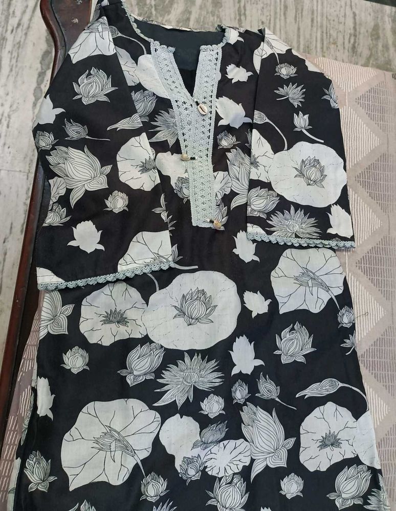 Bell Sleeves ...Trendy Suit With Pant N Dupatta