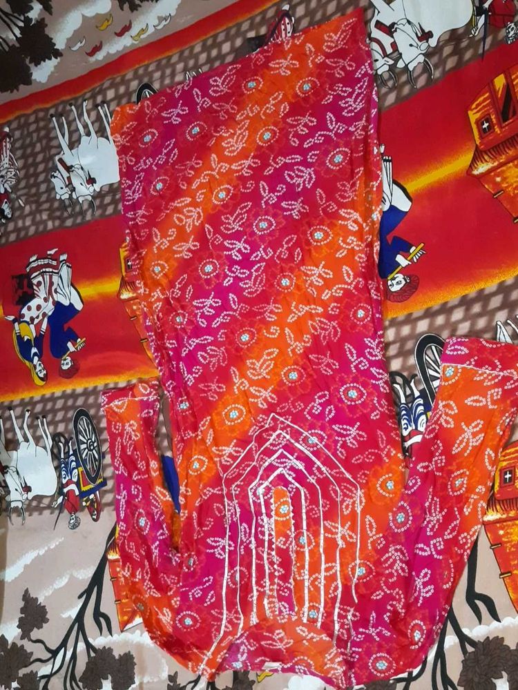 kurti set(Bandhani )
