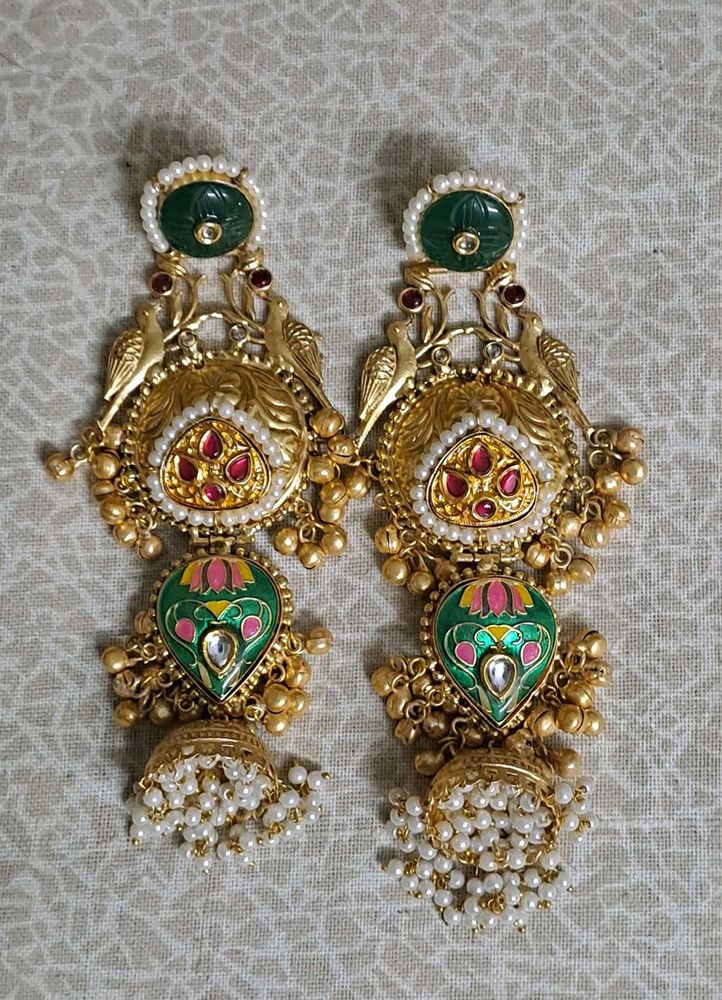 Brass golden earings