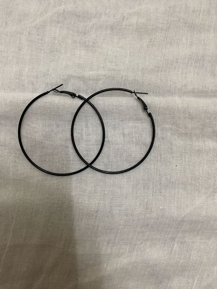 Big Black Hoops