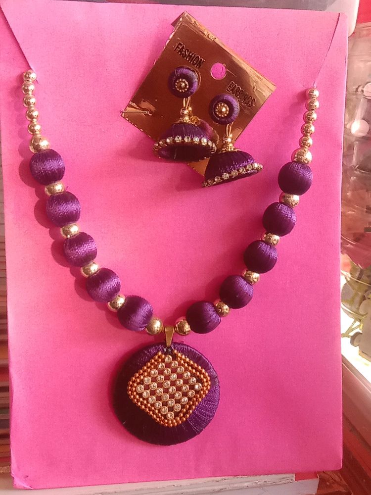 Beautiful Handmade Violet Necklace For Girls