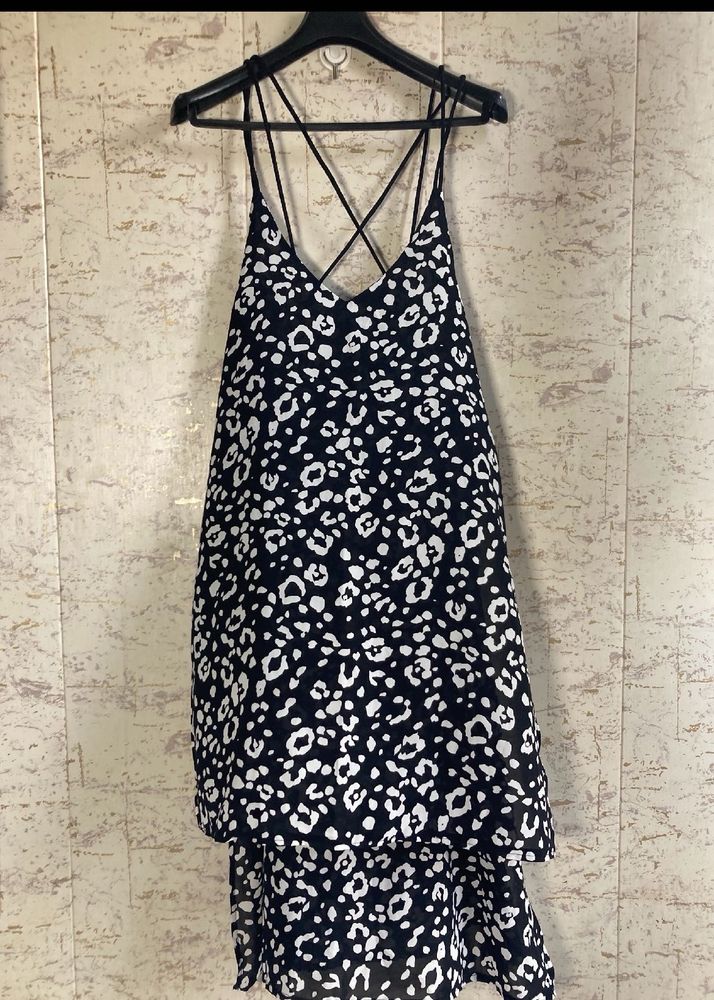 Black &amp; White Print Dress