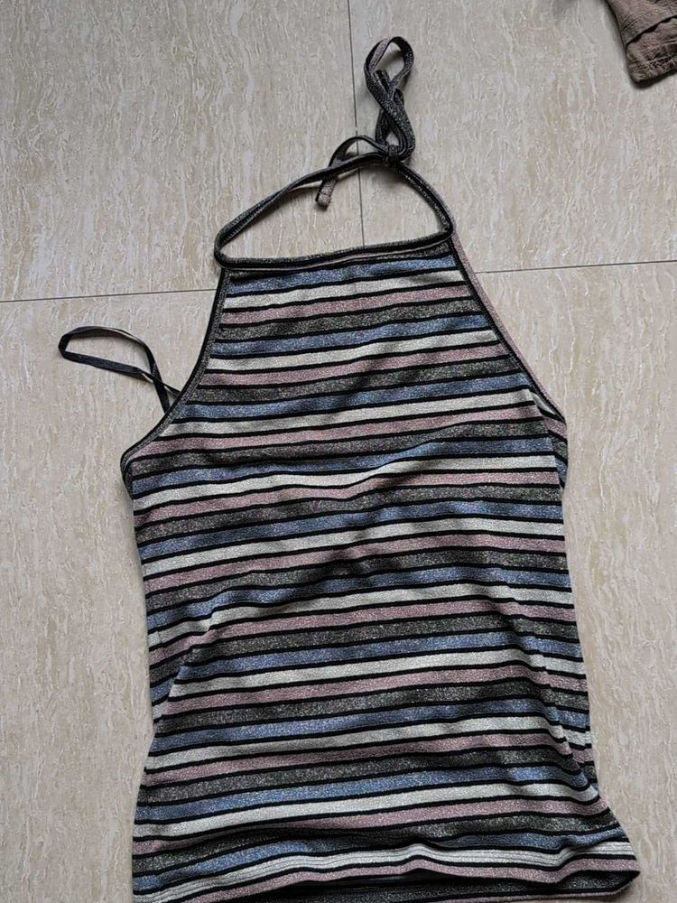 Striped Halter Top