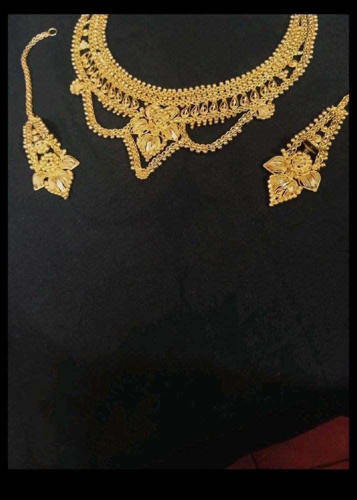 Gold Plated Indian Jewelry Set