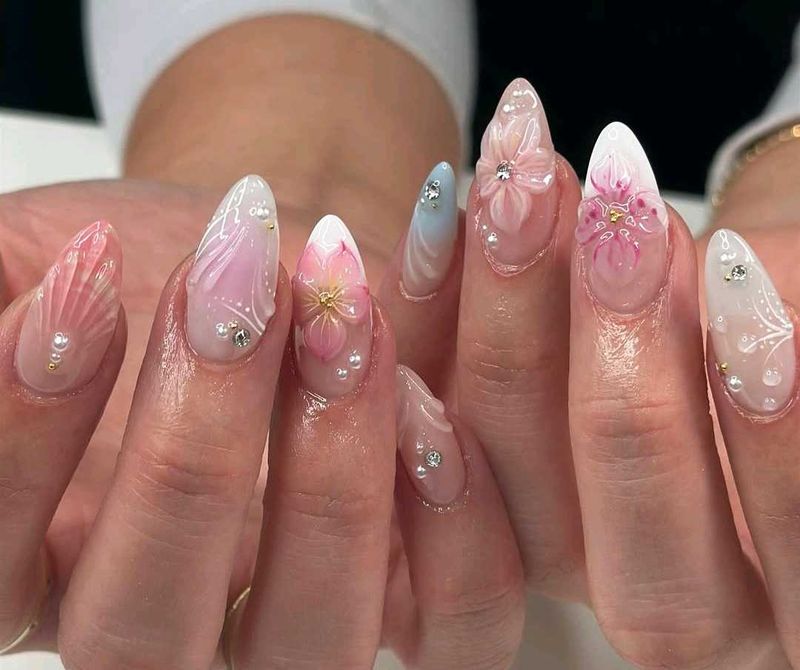 Summer Beach Press On Nails