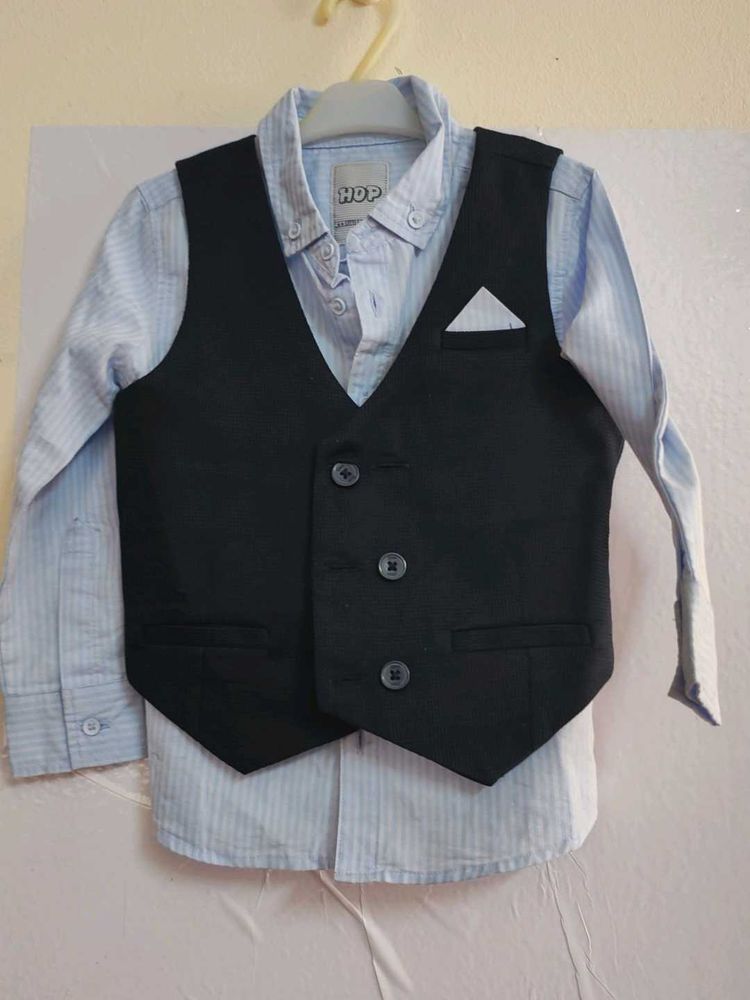 Boys&#39; Shirt &amp; Vest Set