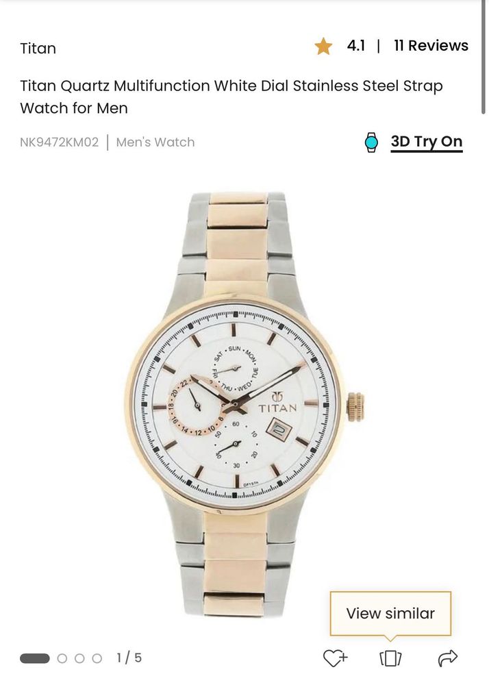 Titan Quartz Multifunction Watch