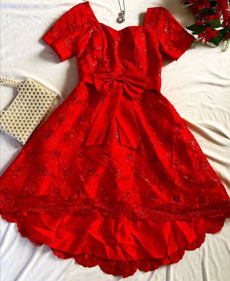 Red Lace Party Dress💖❤️🎀