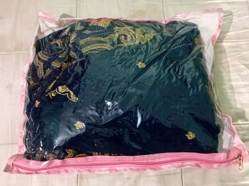 Nevy Blue Kurta With Lehenga And  Dupatta