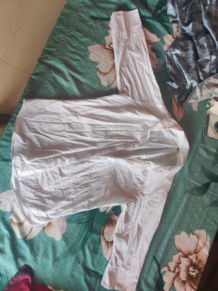 Formal White Cotton Shirt Women
