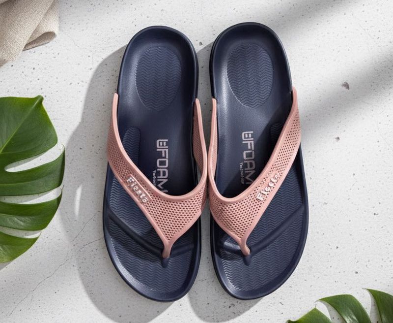 Fiesta Navy &amp; Pink Flipflops