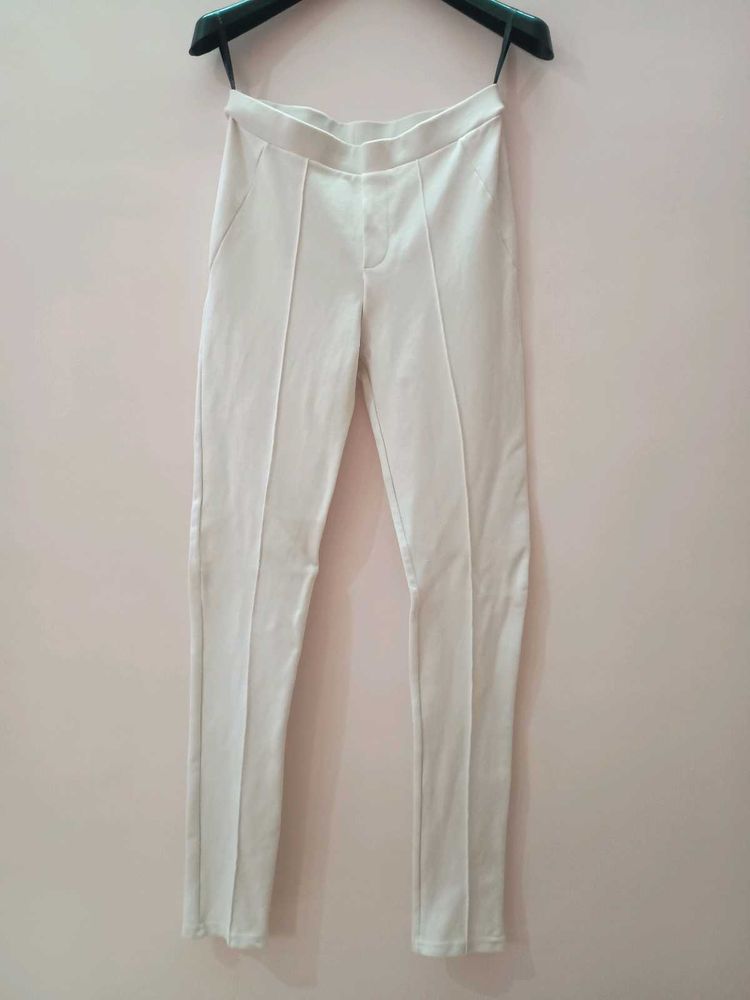 White Treggings (Trousers+ Leggings)