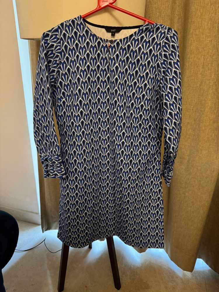 Blue Patterned Dress