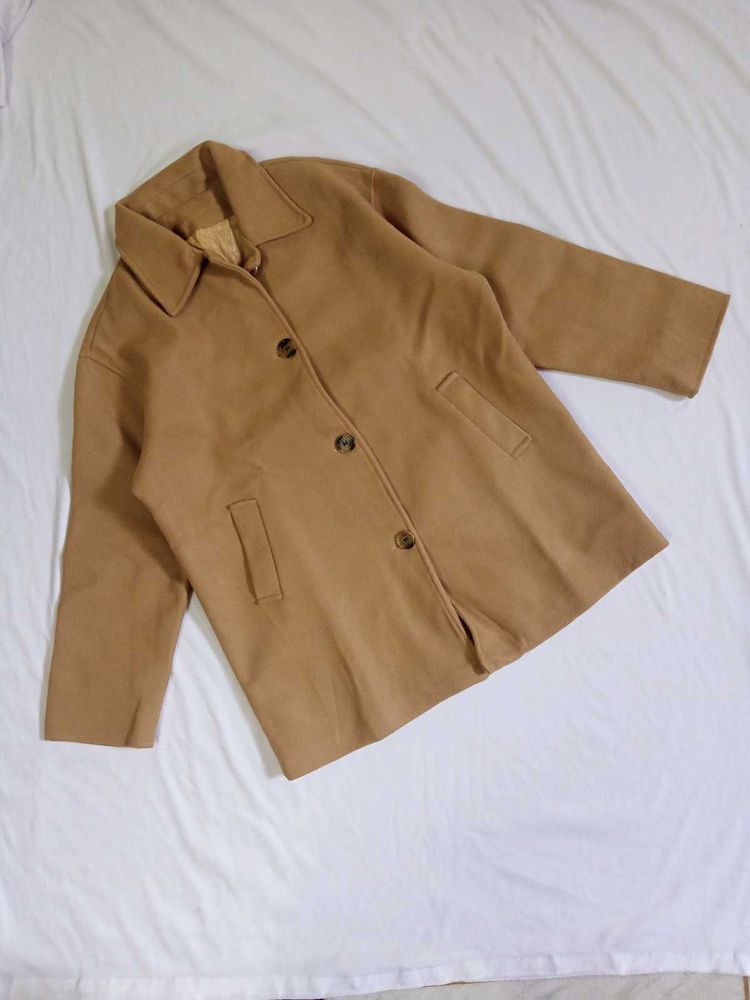 Vintage Tan Wool Blend Coat