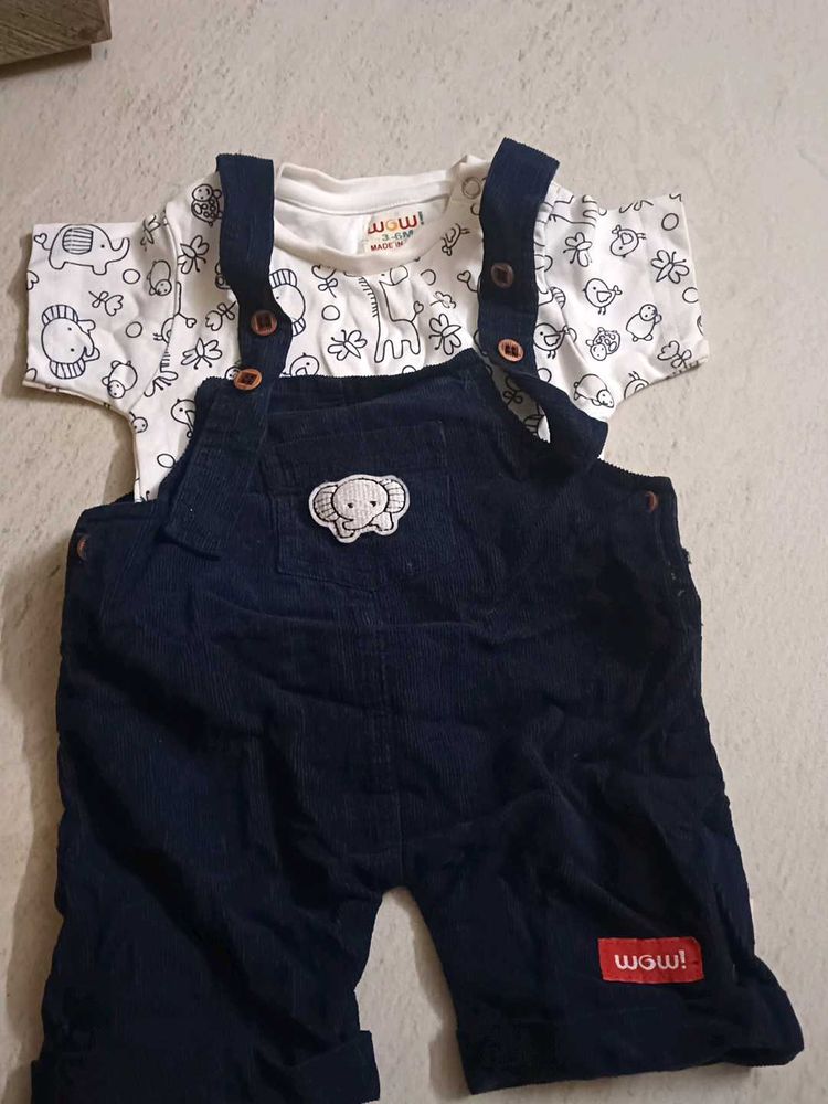 Cute Blue Baby Overalls