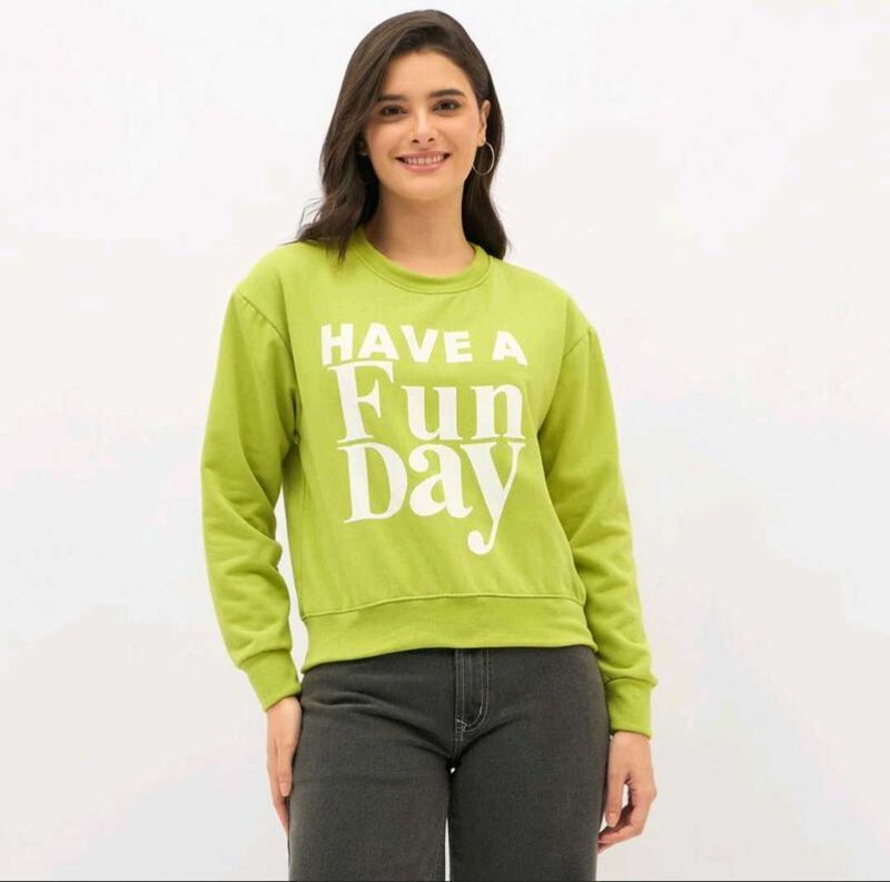 Fun Day Green Sweatshirt_Brand New