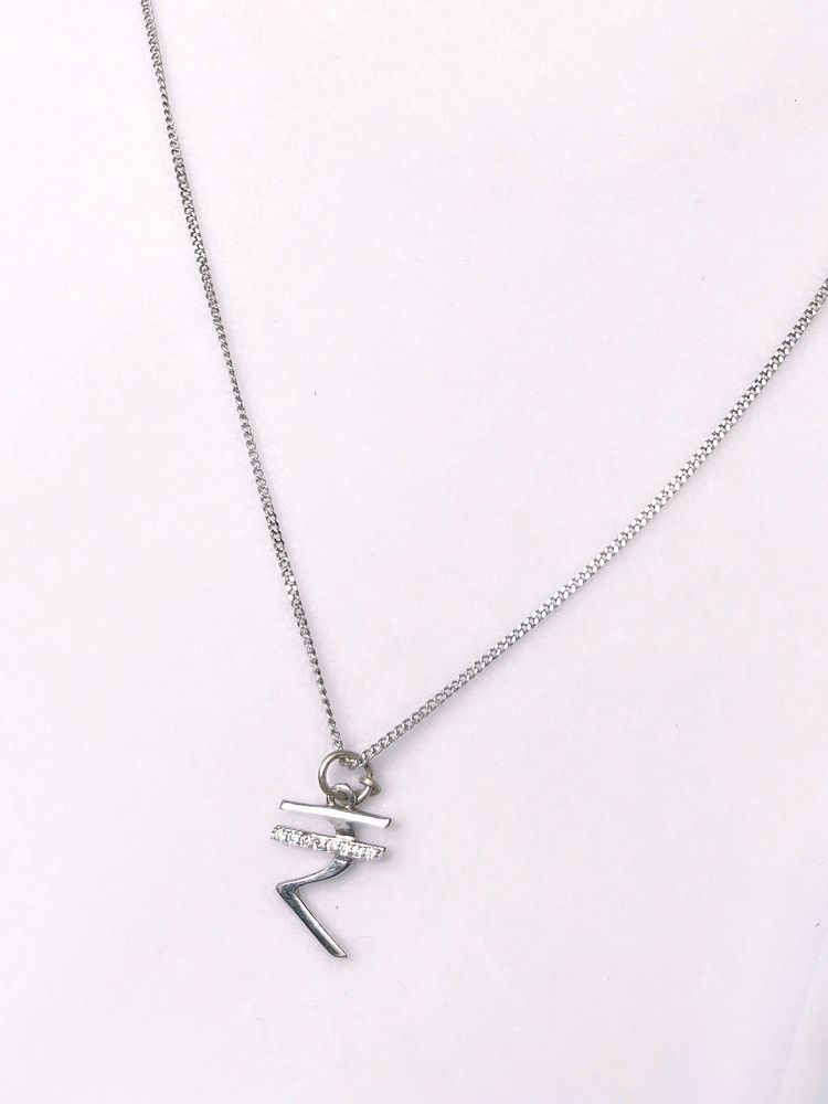 Rupee Sign Chain Pandent Pure Silver 925