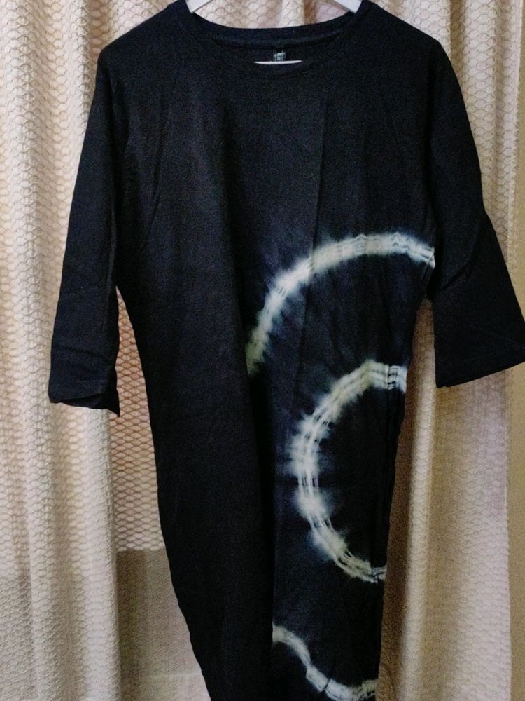 Tie Dye 3/4 Sleeves T-Shirt Dress