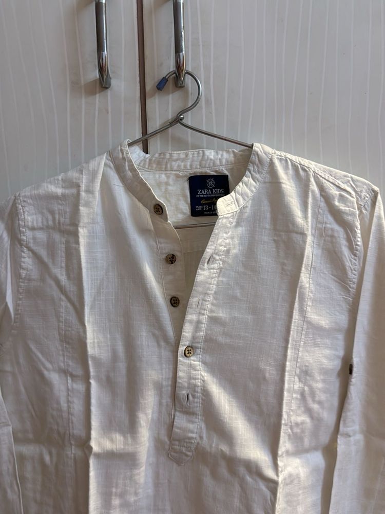 ZARA White Unisex Shirt