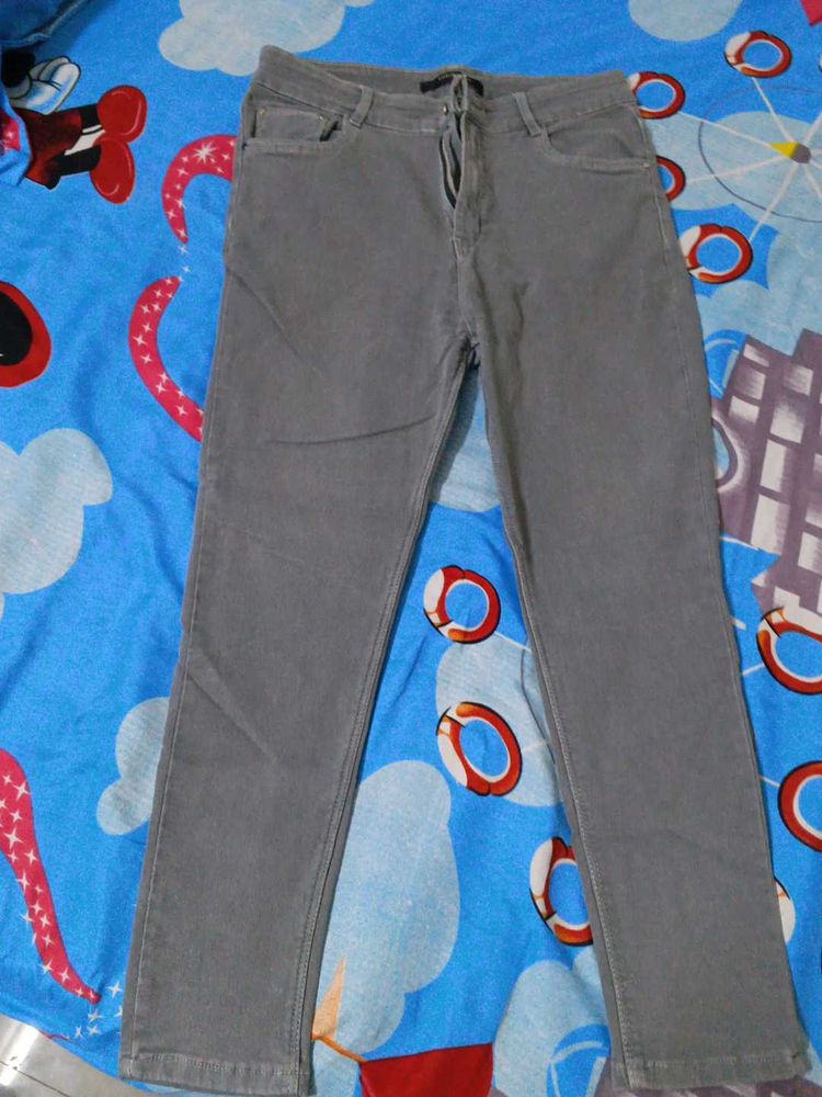 Gray Straight Leg Jeans