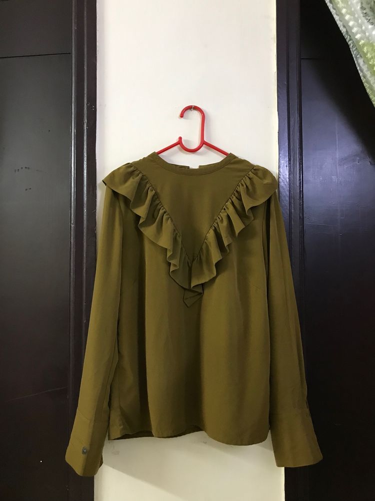 H&amp;M Olive Green Top Bust 36-38