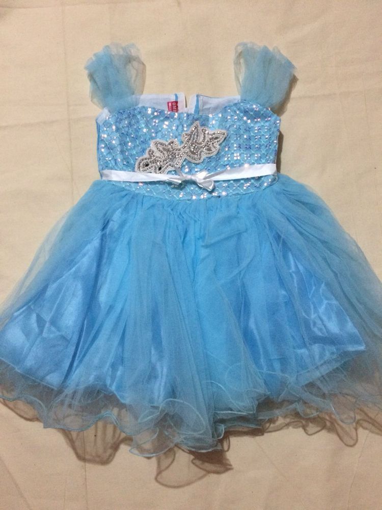 Blue Frock For A Baby Girl