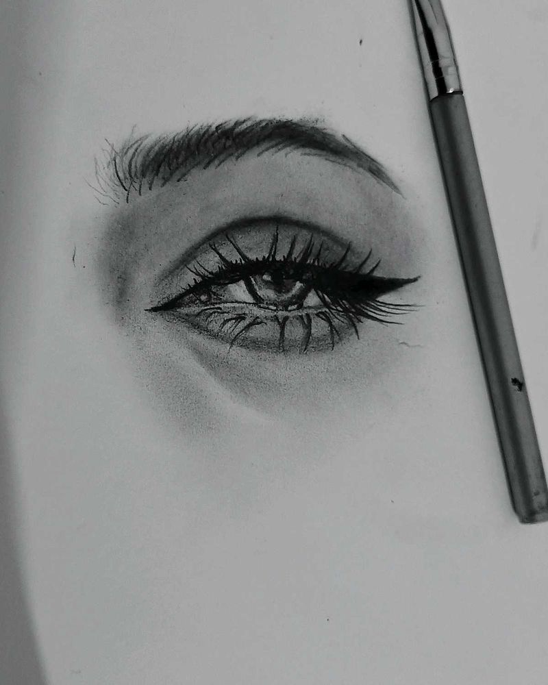 handmade Art  Eye Sketch