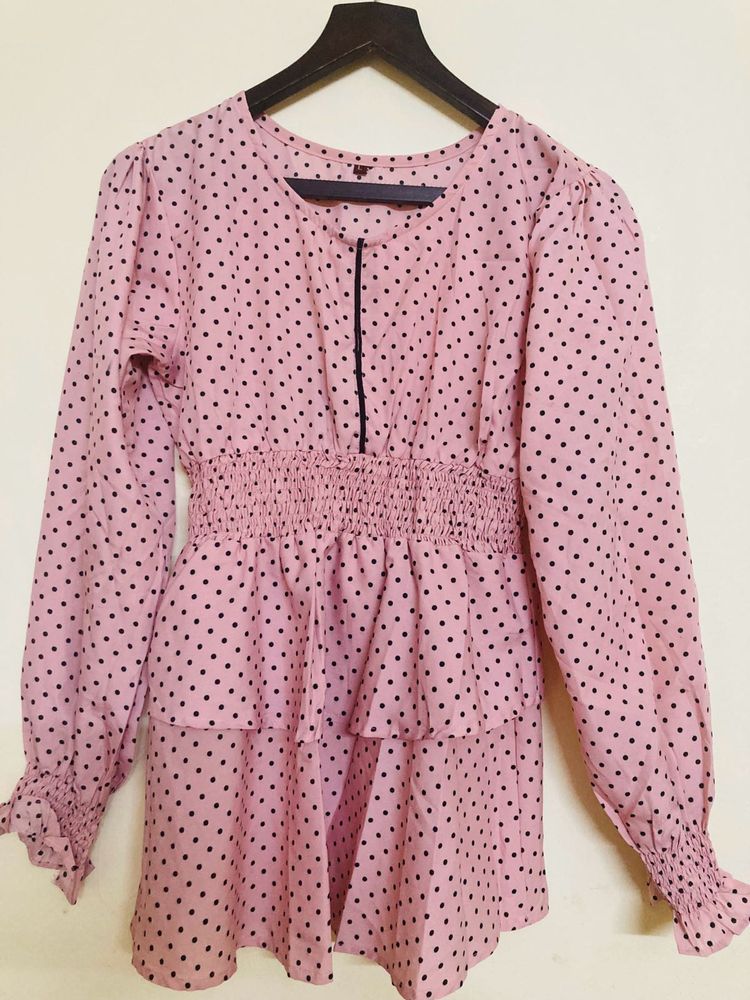 Polka Dot Pink Top: dress