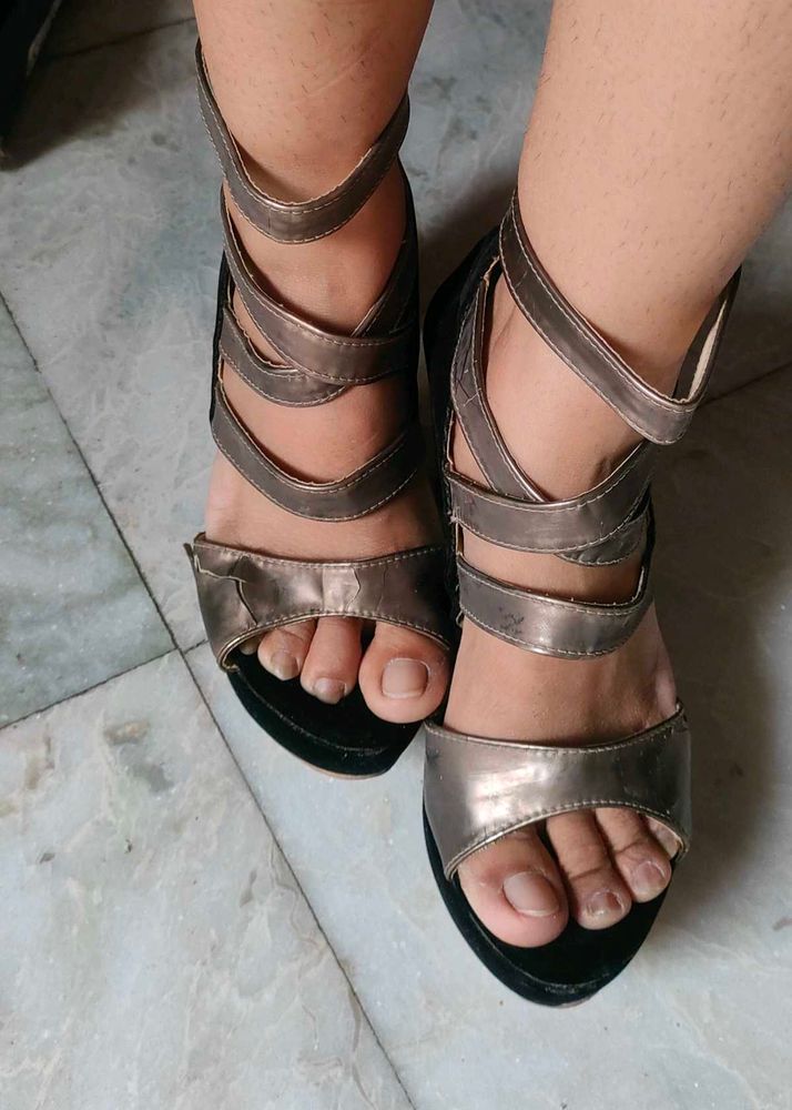 Shimmery Heel Sandals