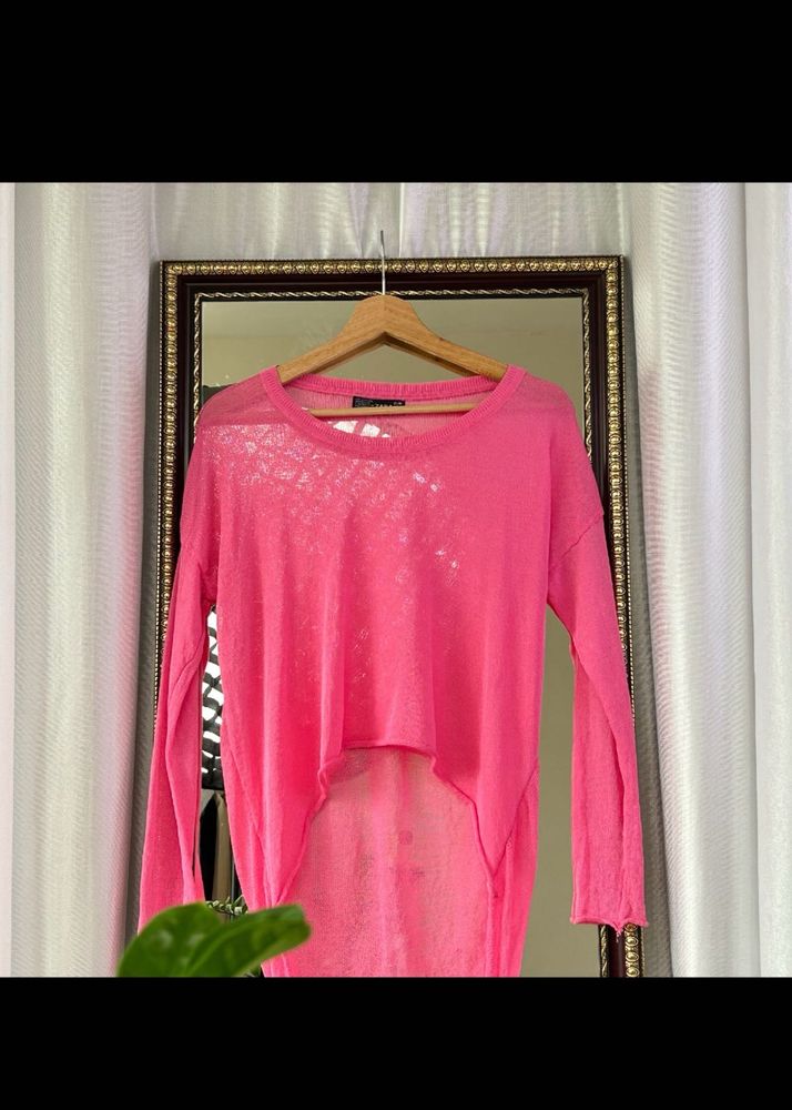 Pink High And Low Thin Top