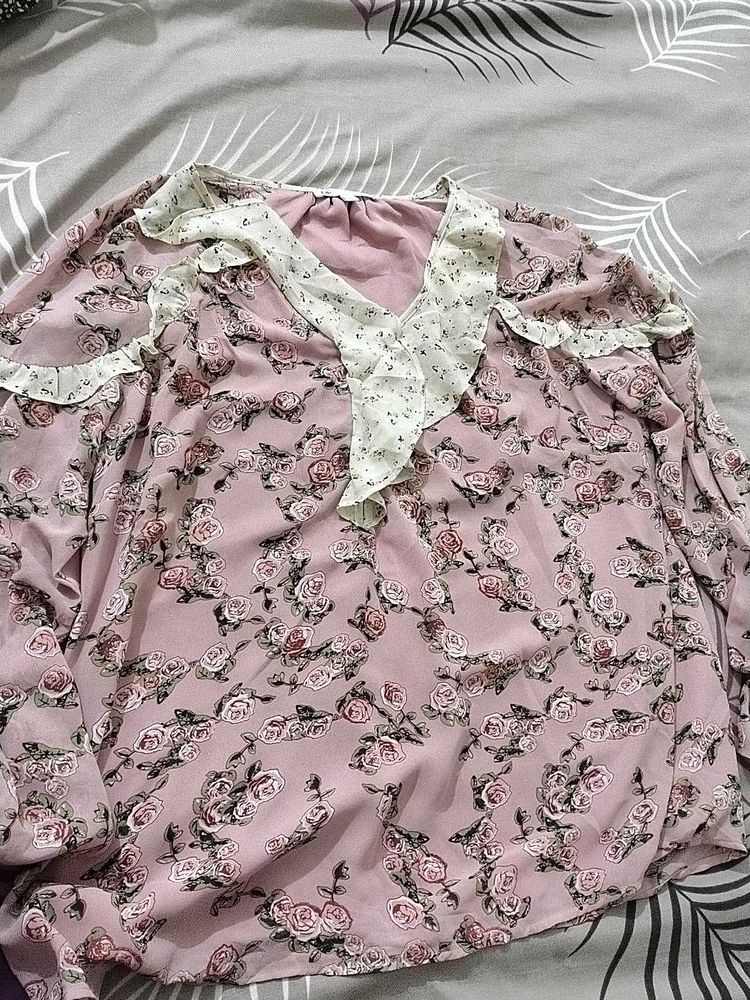 Floral Ruffle Blouse
