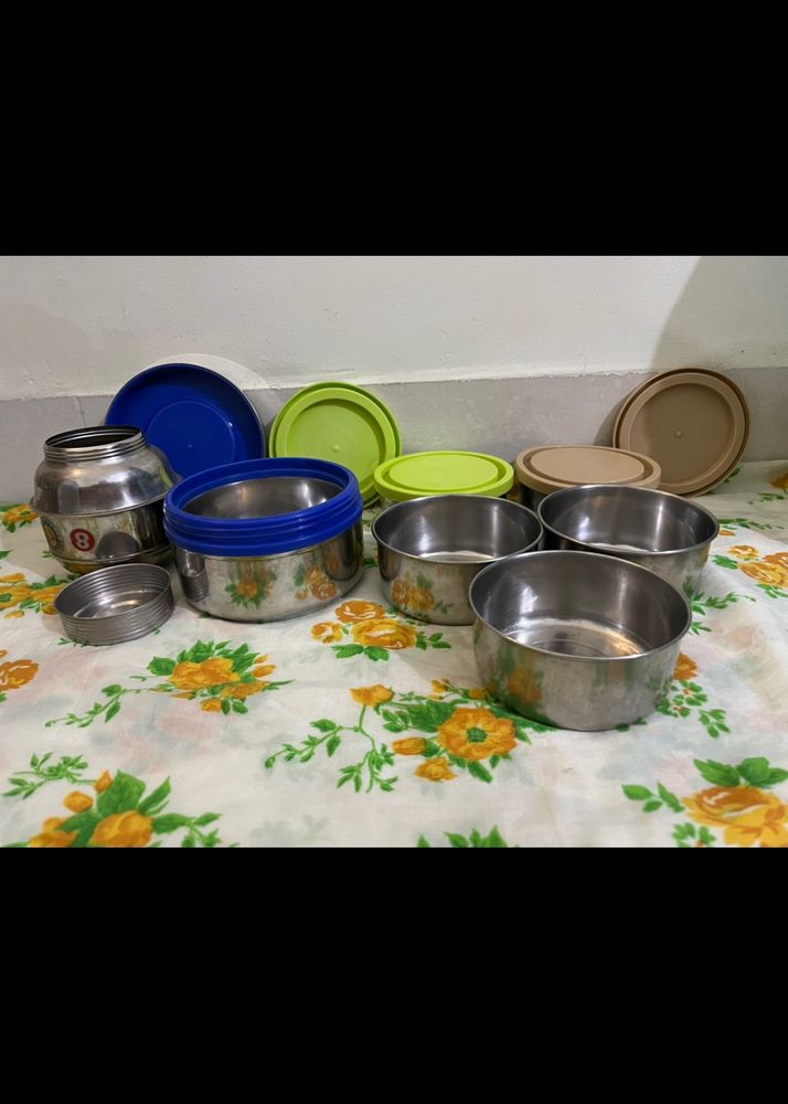 7 Steel Tiffin Boxes