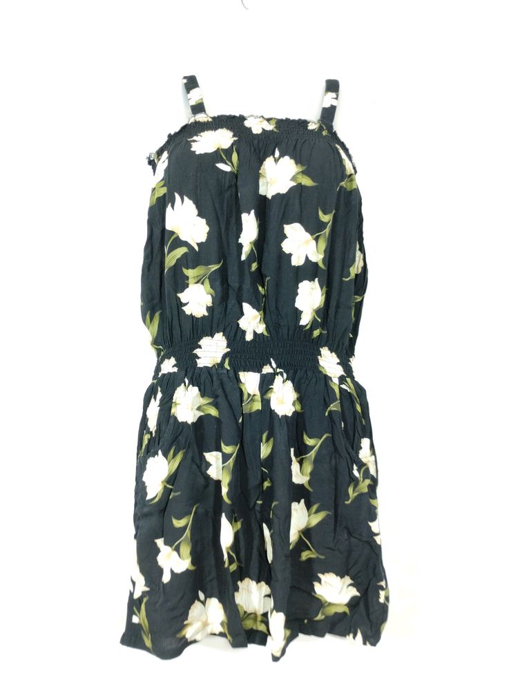 Black Floral Printed Jumpsuit (Women)