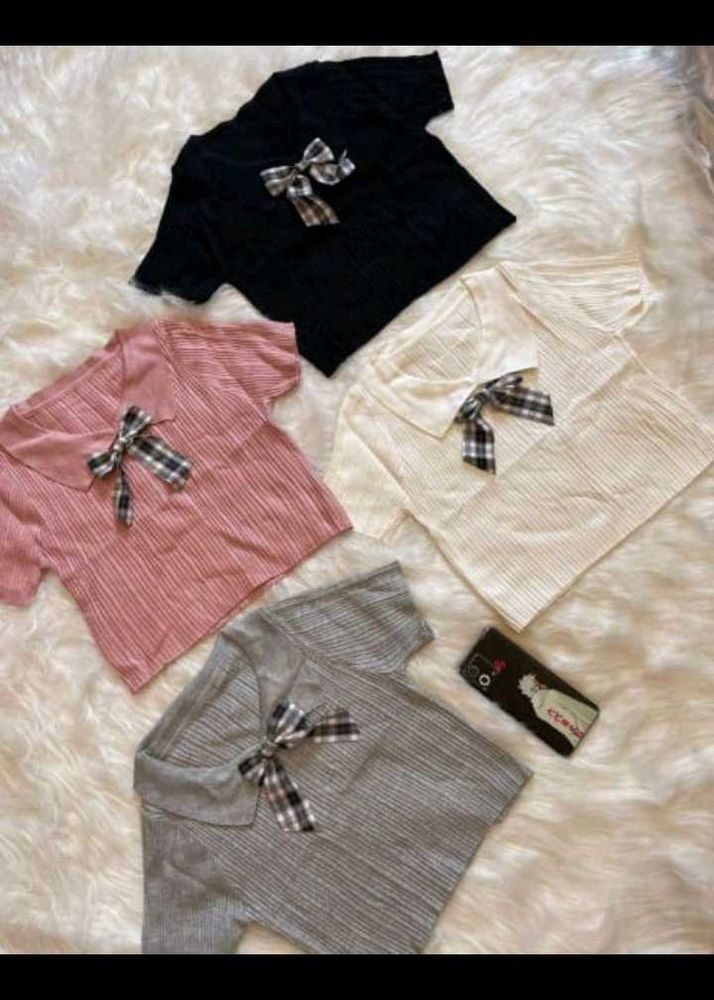 Cute Bow Detail Top