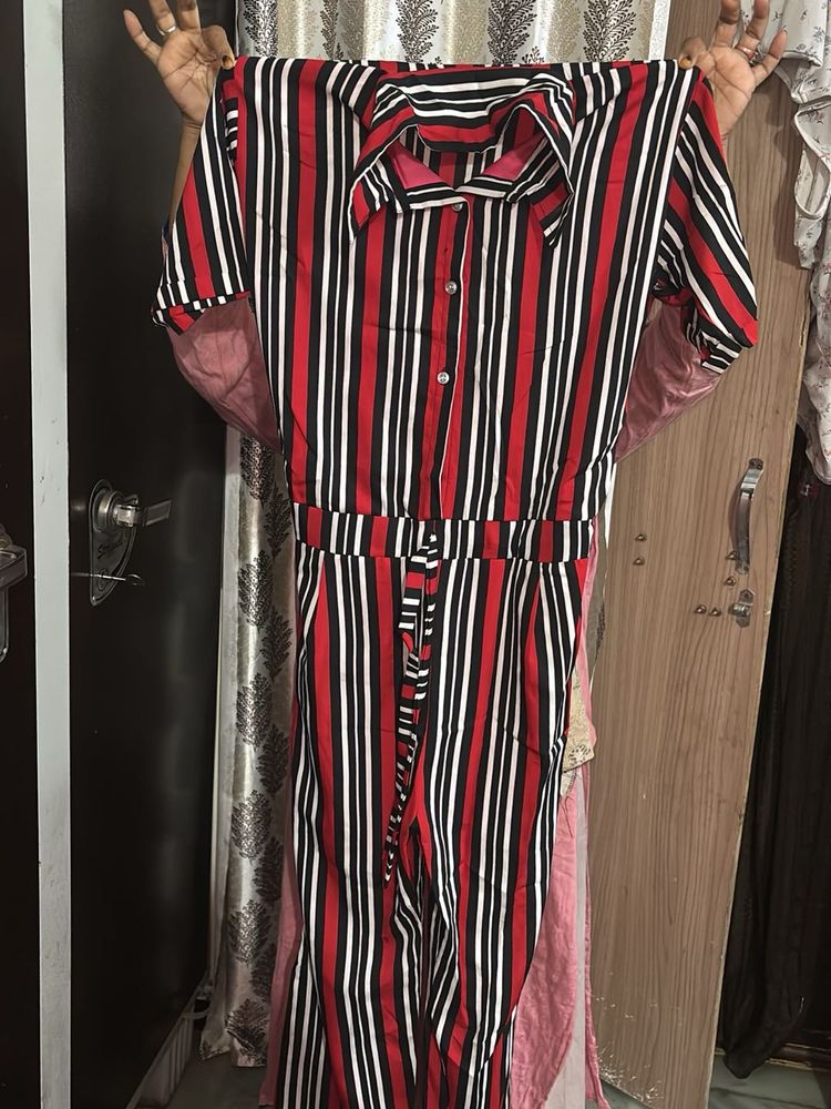 Striped Jumpsuit