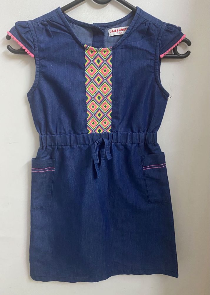 Kids Denim Dress(6 To8yrs) PRICE DROP