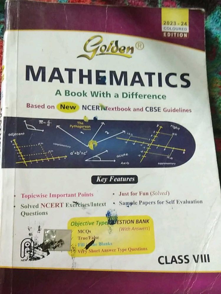 Golden Mathematics Book Class VIII