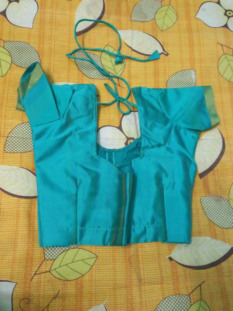 Sea Green Stitched Blouse