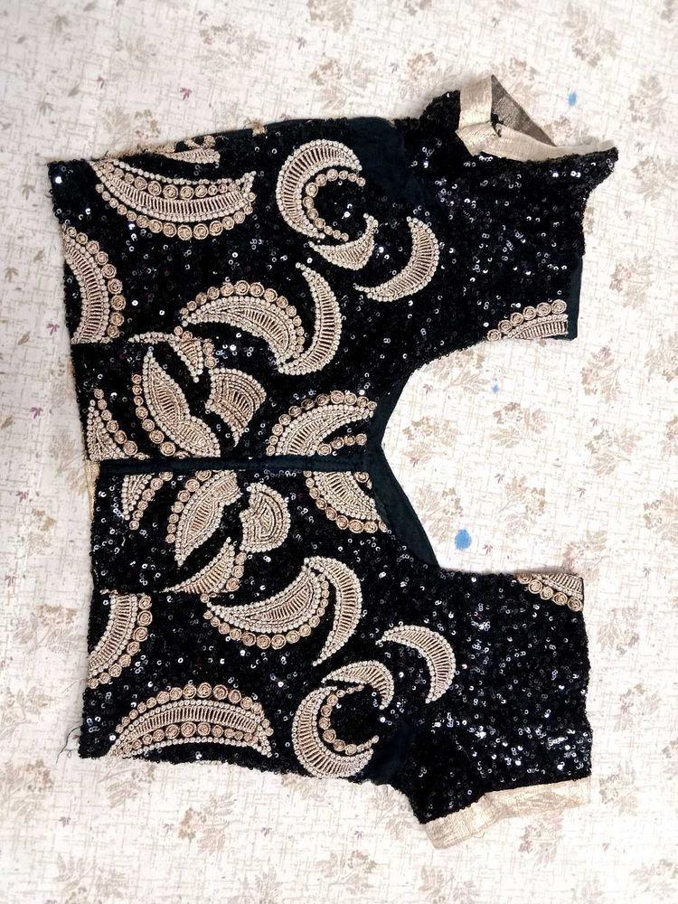 Black Colour Full Sequence Blouse