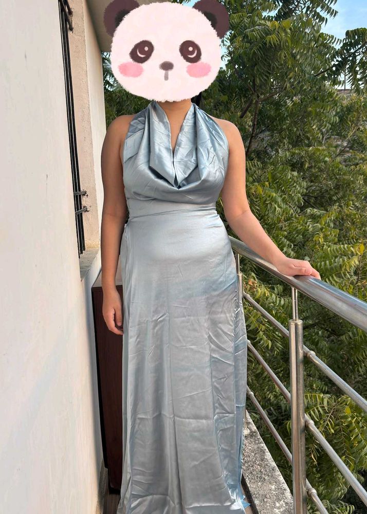 Elegant Blue Maxi Dress